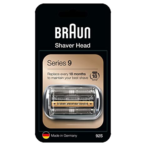 Braun 92S Series 9 Electric Shaver Replacement Foil and Cassette Cartridge - Silver