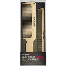 Load image into Gallery viewer, BaBylissPro BARBERology GOLDFX Metal Comb Set #BCOMBSET2G
