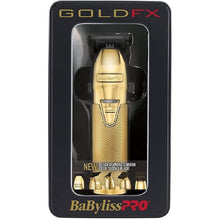 Load image into Gallery viewer, BaBylissPro GOLDFX Metal Lithium Outlining Trimmer with Black Diamond Carbon Deep Tooth Blade (#FX787GDB)
