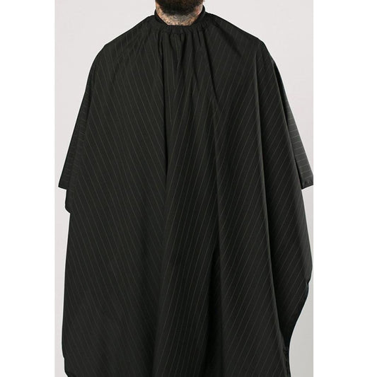 Barber Strong The Barber Cape - Black w/ White Pinstripe #BSC02-BLK/WHT