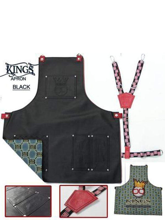 BarberGeeks Kings Apron Black