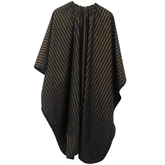 Barber Strong The Barber Cape Black w/ 24K Gold Pinstripe #BSC10-BLK/GOLD