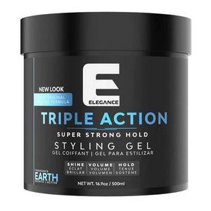 Elegance Triple Action - Super Strong Hold Hair Gel 16.9oz