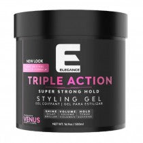 Load image into Gallery viewer, Elegance Triple Action - Super Strong Hold Hair Gel 16.9oz
