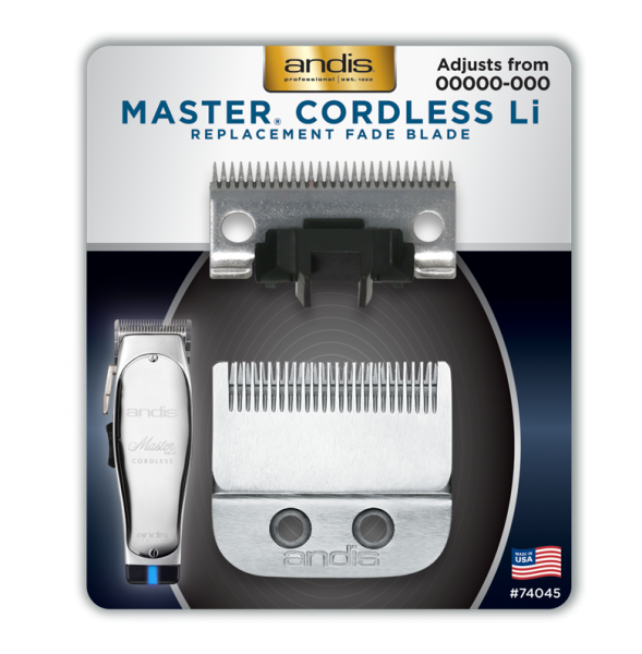 Andis Master Cordless Li Carbon Steel Replacement Fade Blade Size 00000-000 Fits Model MLC #74045