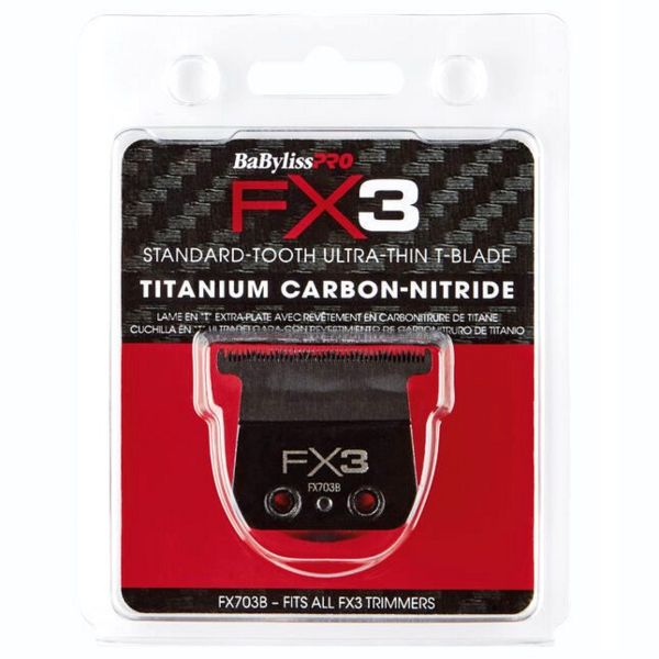 BaByliss Pro FX3 Titanium Carbon-Nitride Standard-Tooth Ultra-Thin Replacement T-Blade