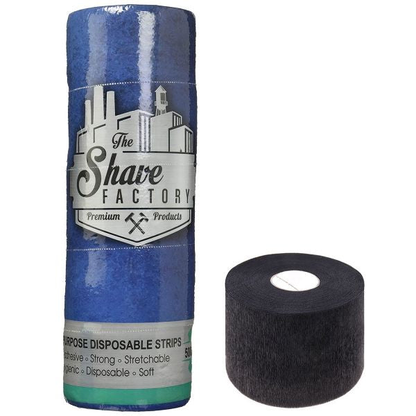 The Shave Factory Multi Purpose Disposable Neck Strips (Black) - 500 Strips