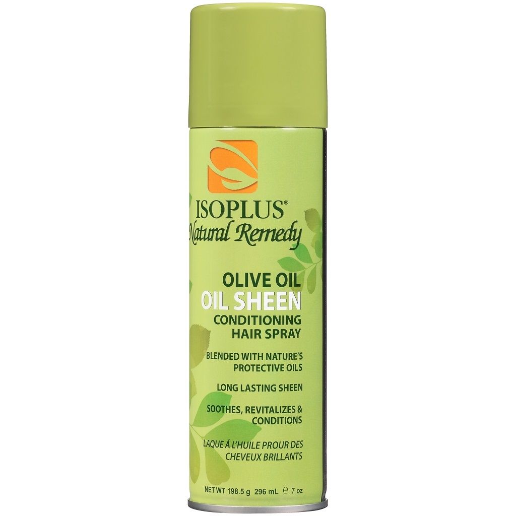 Isoplus Natural Remedy Olive Oil Oil Sheen Conditioning Hair Spray 7 oz