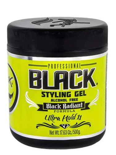 Rolda - Black Hair Styling Gel | Covers Gray Hair, Medium-Strong Hold, Medium Shine, Wet Look, Alcohol-free, Paraben-free, Flake-free