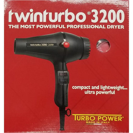 Turbo Power Twin Turbo 3200 Professional Hair Dryer - Black
