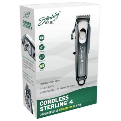 WAHL CORDLESS STERLING 4 LITHIUM-ION CLIPPER #8481 (DUAL VOLTAGE)